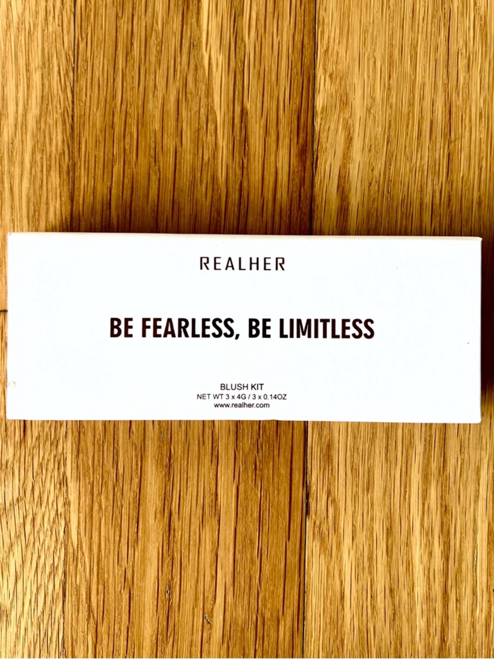 RealHer White Blush Kit with Brown Lettering